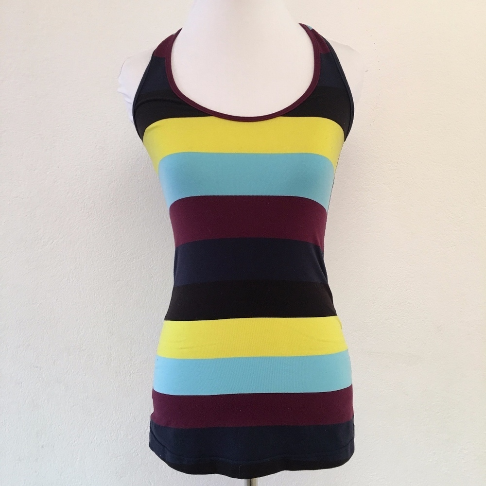Lululemon Cool Racerback Tank Top Striped Size 2